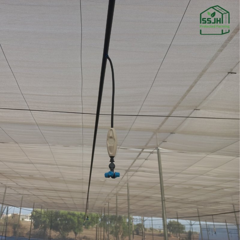 Fogging system for greenhouse by SSJH Protected Farming ensuring humidity and temperature control