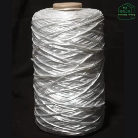 Trellising twine by SSJH Protected Farming Proprietary Limited used for vertical crop support in greenhouse farming